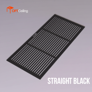 Магнитная вентиляционная решётка U-LINE Straight Black 85х225 мм (внутренний 65х205 мм)